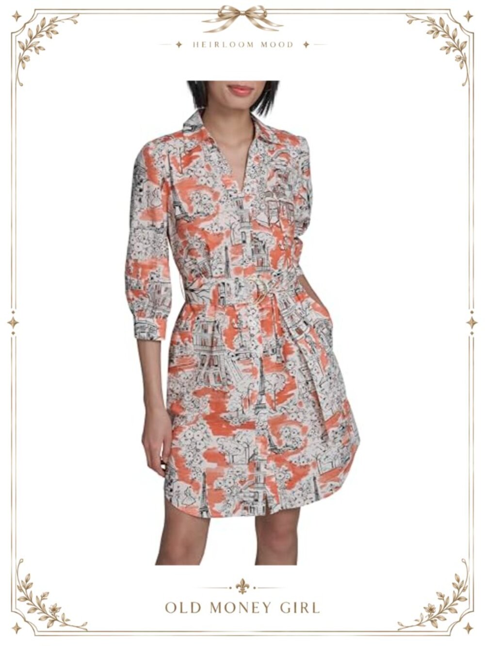 Button Up Collared Belted Shirt Dress A-Line Long Sleeve Business Casual